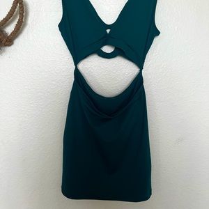 Sexy green cutout body con size medium (can fit as small) stretchy